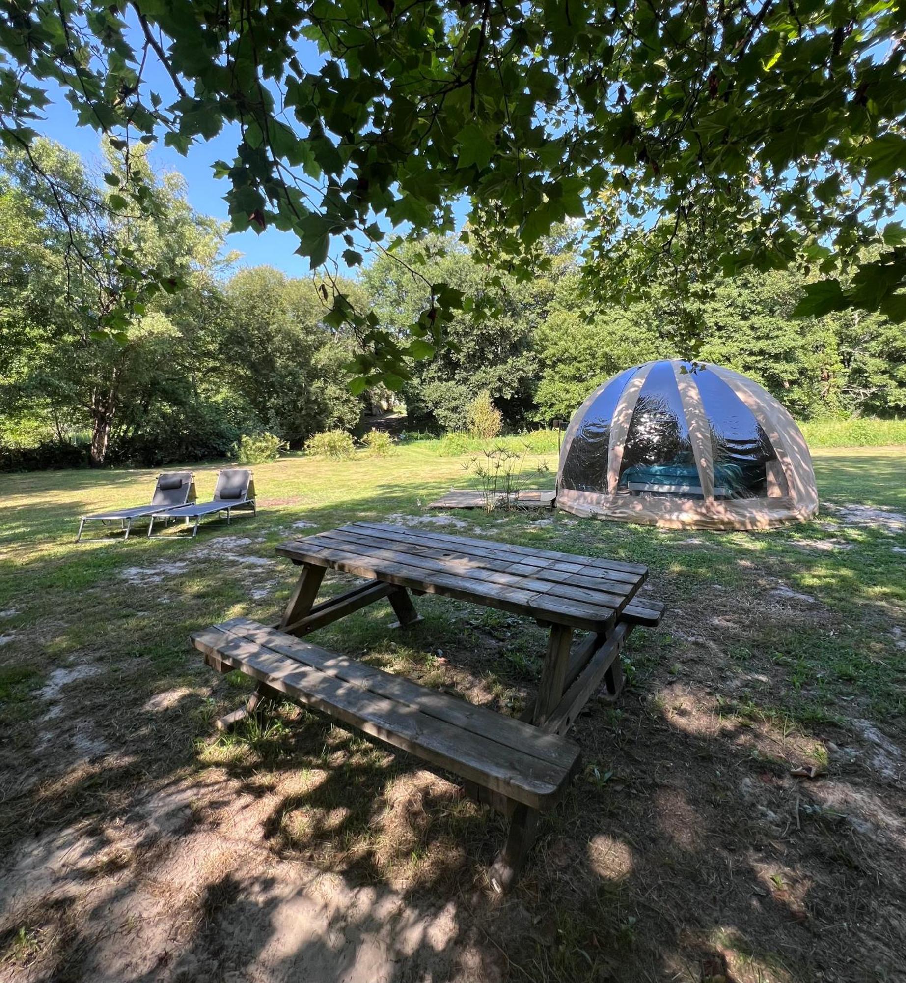 La Wigwam Bleu Du Domaine Du Pas De L'Ane Hotell Mios Eksteriør bilde
